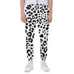 Black And White Jaguar Pattern Print Scuba Joggers