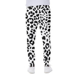 Black And White Jaguar Pattern Print Scuba Joggers