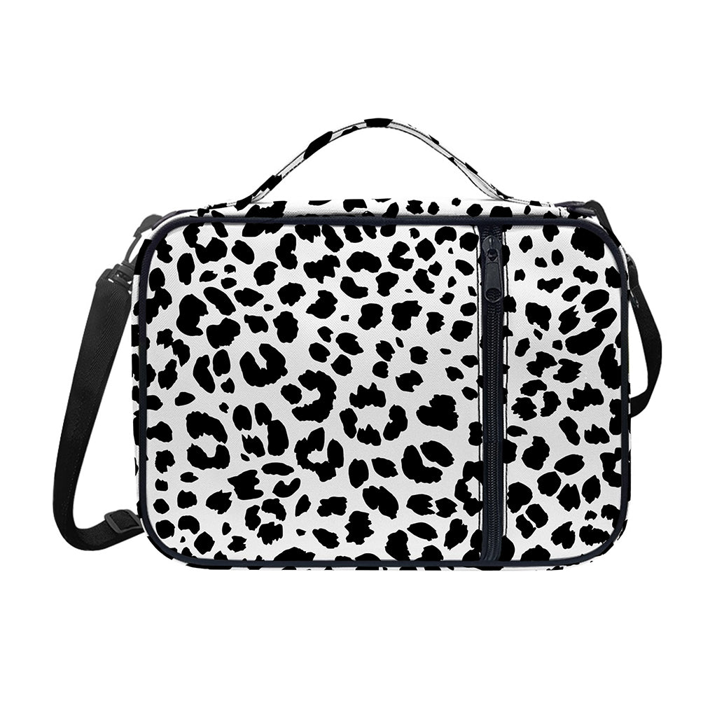 Black And White Jaguar Pattern Print Shoulder Strap Bible Bag