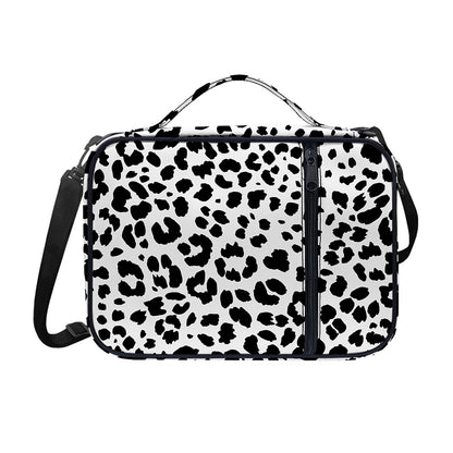 Black And White Jaguar Pattern Print Shoulder Strap Bible Bag