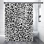 Black And White Jaguar Pattern Print Shower Curtain