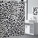 Black And White Jaguar Pattern Print Shower Curtain