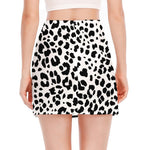 Black And White Jaguar Pattern Print Side Slit Mini Skirt
