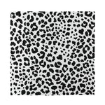 Black And White Jaguar Pattern Print Silk Bandana