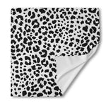 Black And White Jaguar Pattern Print Silk Bandana