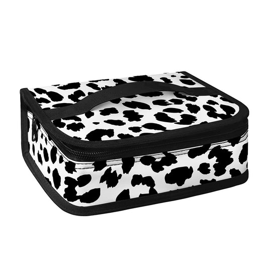 Black And White Jaguar Pattern Print Small Lunch Bag