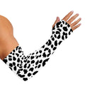 Black And White Jaguar Pattern Print Sun Protection Arm Sleeves