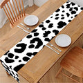 Black And White Jaguar Pattern Print Table Runner