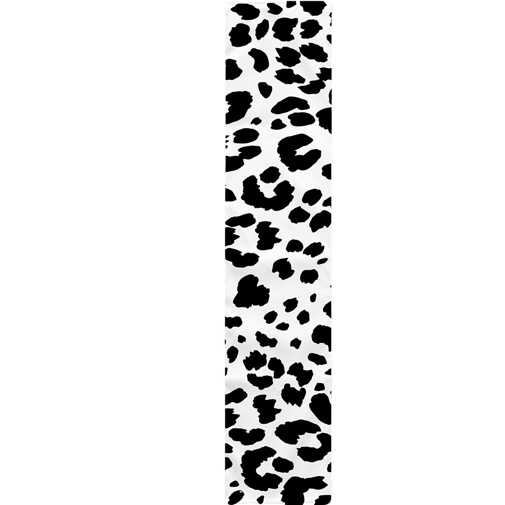 Black And White Jaguar Pattern Print Table Runner