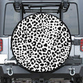 Black And White Jaguar Pattern Print Tire Cover