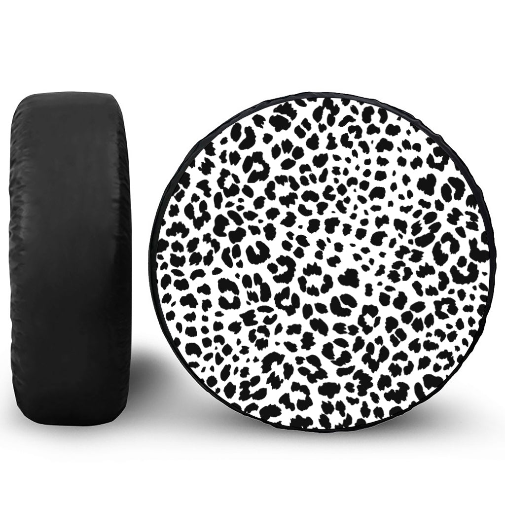 Black And White Jaguar Pattern Print Tire Cover