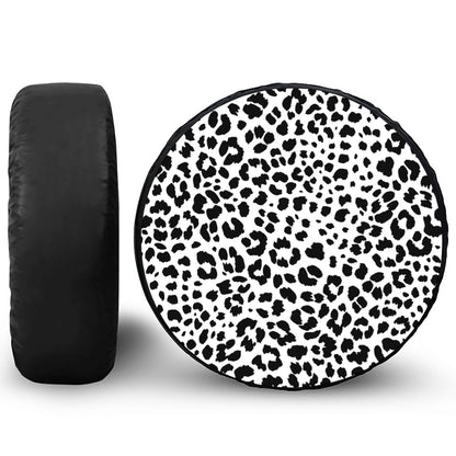 Black And White Jaguar Pattern Print Tire Cover