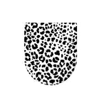 Black And White Jaguar Pattern Print Toilet Lid Cover