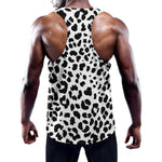 Black And White Jaguar Pattern Print Training Tank Top