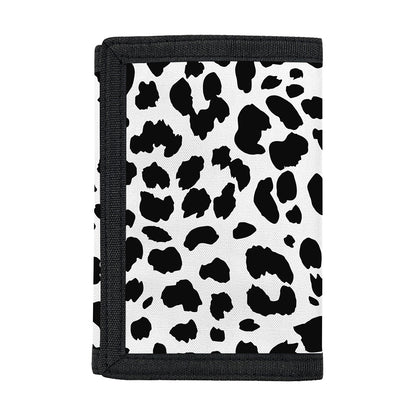 Black And White Jaguar Pattern Print Trifold Wallet