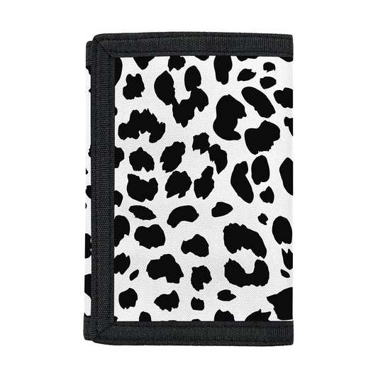 Black And White Jaguar Pattern Print Trifold Wallet
