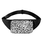 Black And White Jaguar Pattern Print Waist Bag