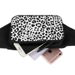 Black And White Jaguar Pattern Print Waist Bag