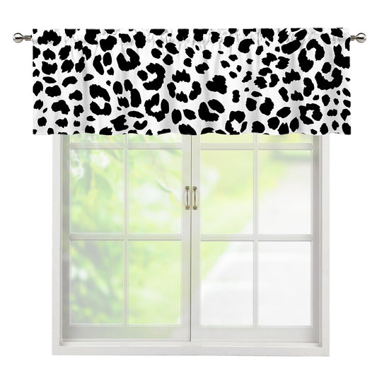 Black And White Jaguar Pattern Print Window Valance