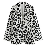 Black And White Jaguar Pattern Print Women's Blazer