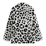 Black And White Jaguar Pattern Print Women's Blazer