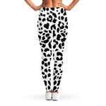 Black And White Jaguar Pattern Print Women's Leggings