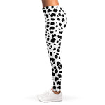 Black And White Jaguar Pattern Print Women's Leggings