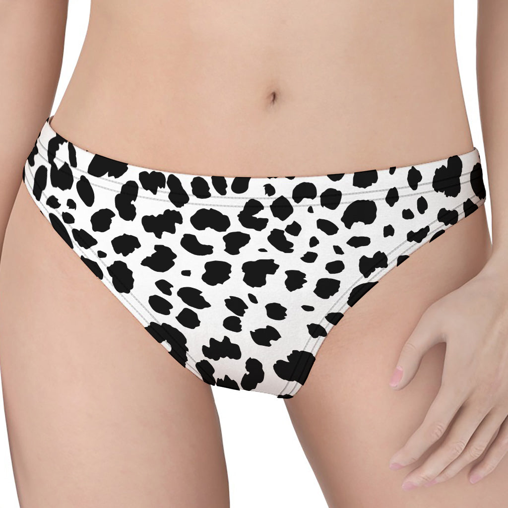 Black And White Jaguar Pattern Print Women's Thong