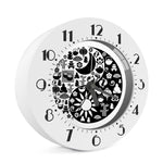 Black And White Japanese Yin Yang Print Alarm Clock