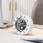 Black And White Japanese Yin Yang Print Alarm Clock