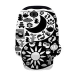 Black And White Japanese Yin Yang Print Baby Seat Cover