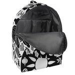 Black And White Japanese Yin Yang Print Backpack