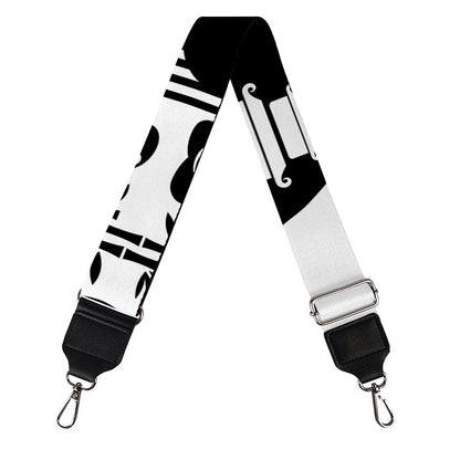 Black And White Japanese Yin Yang Print Bag Strap