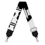 Black And White Japanese Yin Yang Print Bag Strap