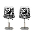 Black And White Japanese Yin Yang Print Bar Stool Covers