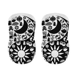 Black And White Japanese Yin Yang Print Bar Stool Covers