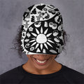 Black And White Japanese Yin Yang Print Baseball Cap