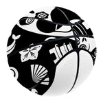 Black And White Japanese Yin Yang Print Basketball