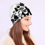 Black And White Japanese Yin Yang Print Beanie