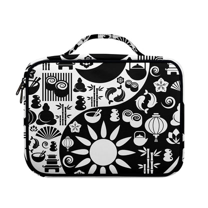 Black And White Japanese Yin Yang Print Briefcase Bible Bag