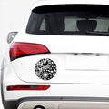 Black And White Japanese Yin Yang Print Car Sticker