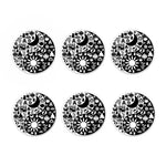 Black And White Japanese Yin Yang Print Coaster Set