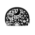 Black And White Japanese Yin Yang Print Coin Purse
