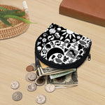 Black And White Japanese Yin Yang Print Coin Purse