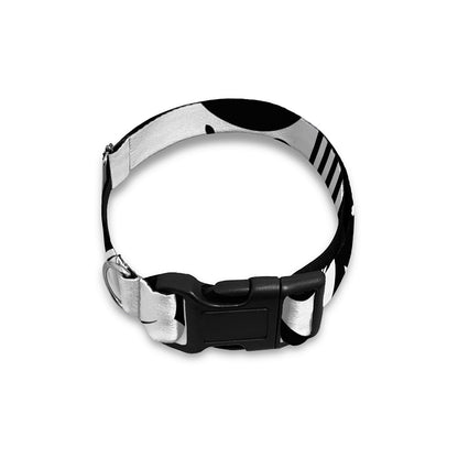 Black And White Japanese Yin Yang Print Dog Collar