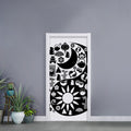 Black And White Japanese Yin Yang Print Door Sticker