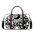 Black And White Japanese Yin Yang Print Duffel Bag