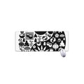 Black And White Japanese Yin Yang Print Extended Mouse Pad