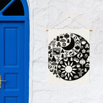 Black And White Japanese Yin Yang Print Garden Flag