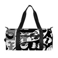 Black And White Japanese Yin Yang Print Gym Bag